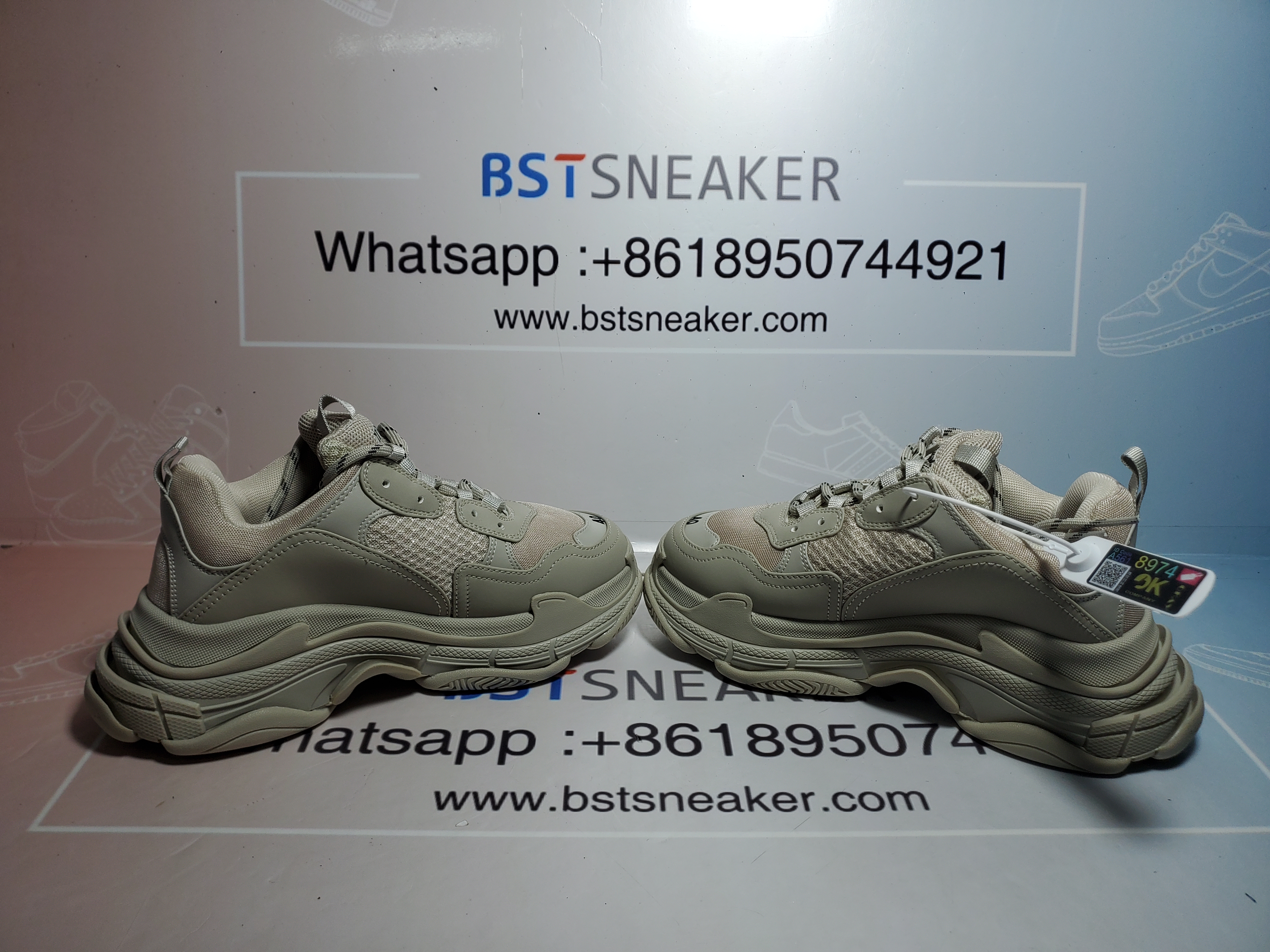 Bstsneaker- Balenciaga Triple S Rice Ash 534737 W2FW1 9700 