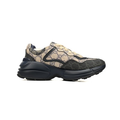 Bstsneaker-Gucci Rhyton Leather-Trimmed Monogrammed Supreme Coated-Canvas Sneakers 02