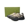Bstsneaker-Gucci Rhyton Leather-Trimmed Monogrammed Supreme Coated-Canvas Sneakers
