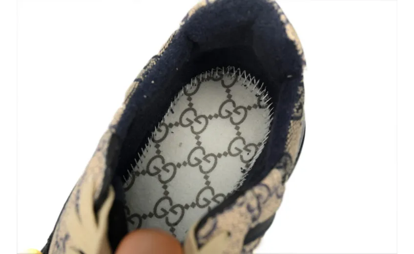 Bstsneaker-Gucci Rhyton Leather-Trimmed Monogrammed Supreme Coated-Canvas Sneakers