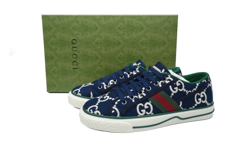 Bstsneaker-Gucci Men's Blue Tennis 1977 'Ink'