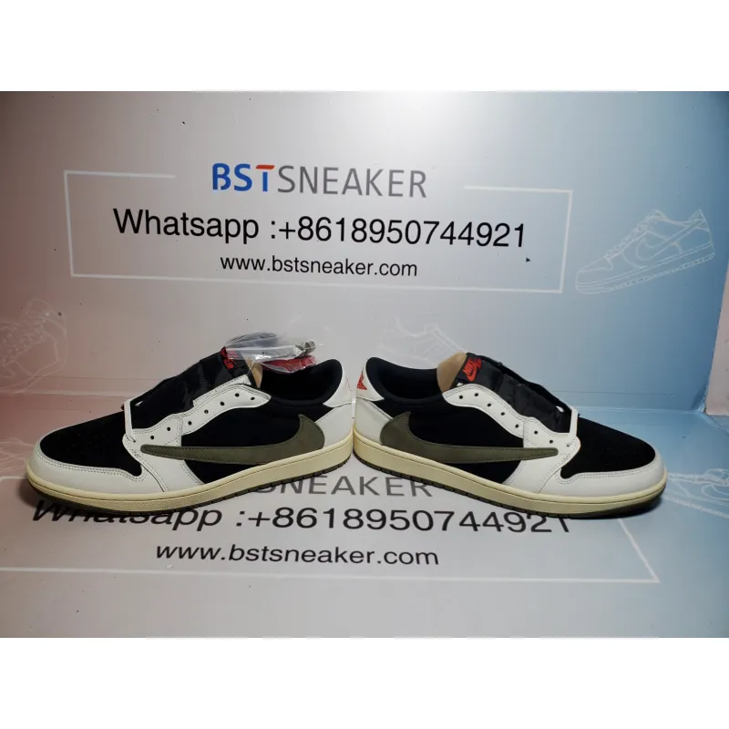 Bstsneaker-Air Jordan 1 Retro Low OG SP Travis Scott Olive DZ4137-106 