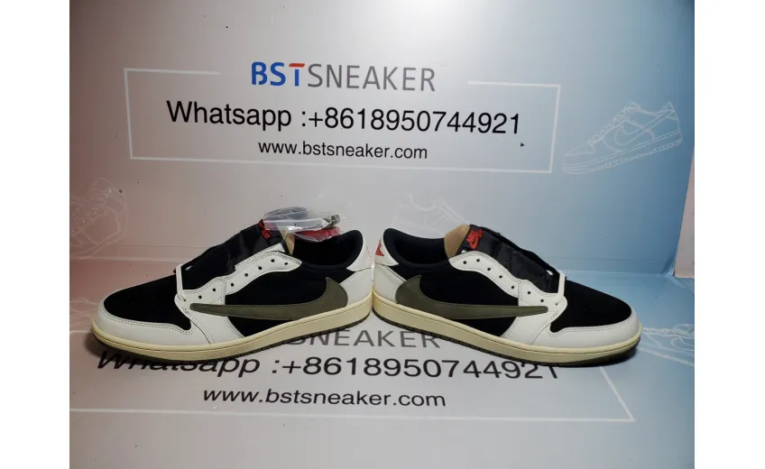 Bstsneaker-Air Jordan 1 Retro Low OG SP Travis Scott Olive DZ4137-106 