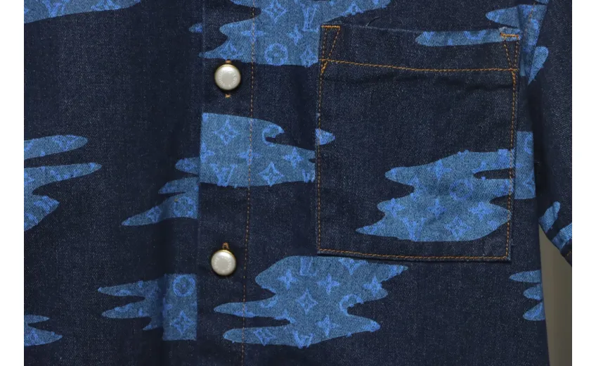 Bstsneaker- Louis vuitton Cloud Sky Blue Demin Shirt 180