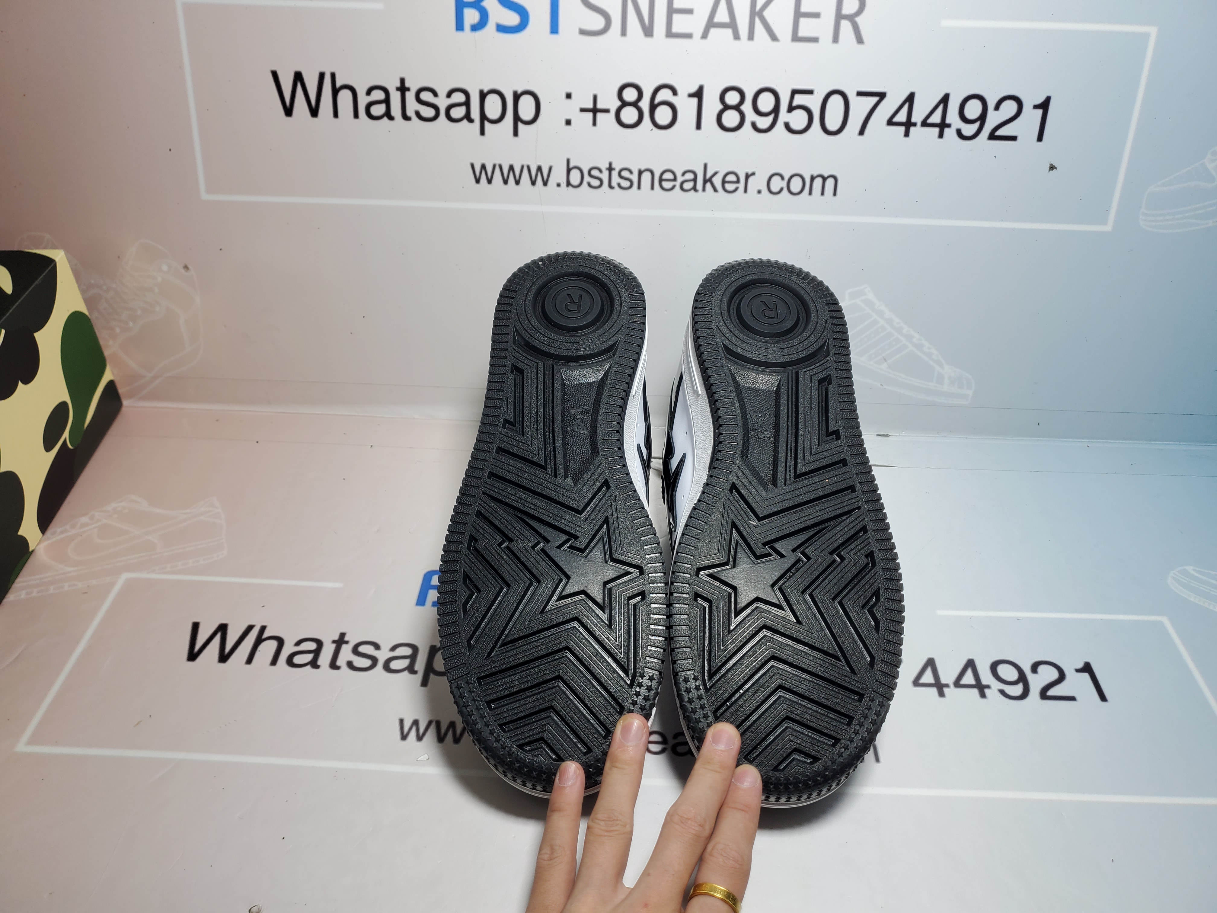 Bstsneaker-Bapesta Bathing Ape Bape Sta Low Black White Matte