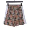 Bstsneaker- Burberry Classic vintage plaid patchwork webbing shorts 200