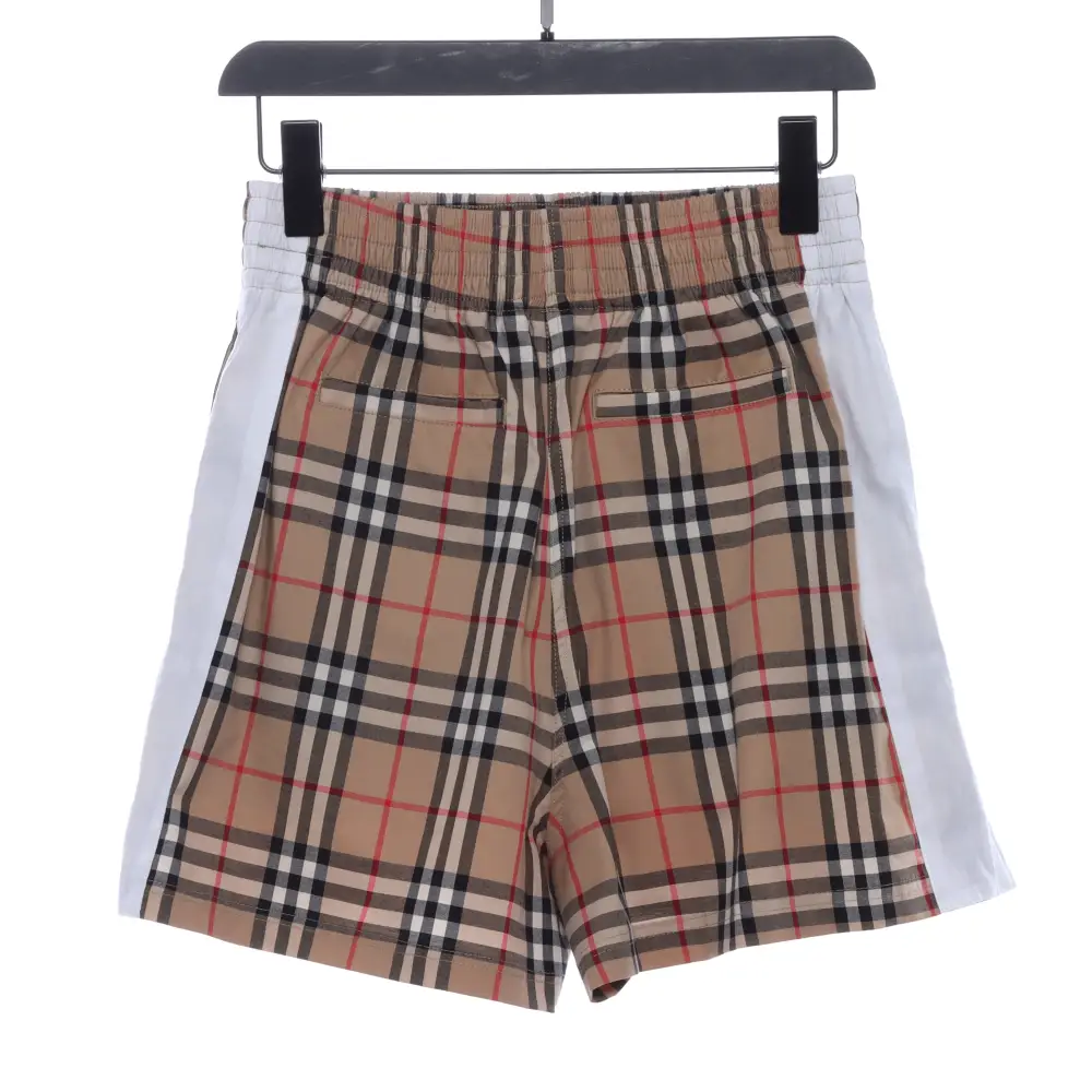 Bstsneaker- Burberry Classic vintage plaid patchwork webbing shorts 150