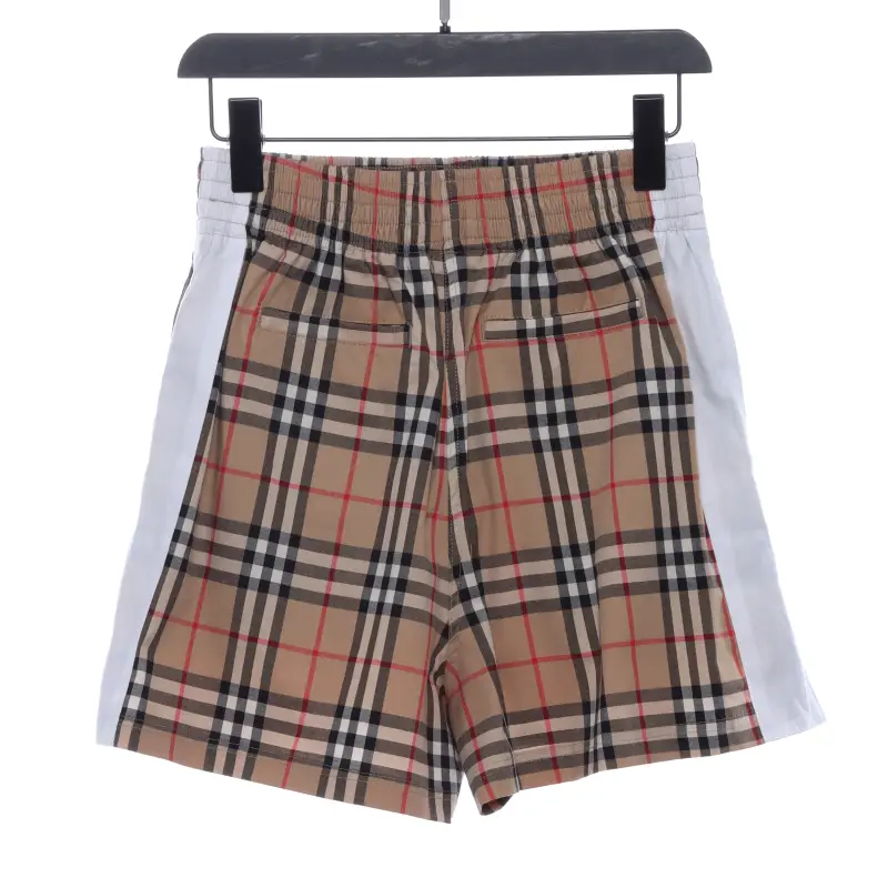 Bstsneaker- Burberry Classic vintage plaid patchwork webbing shorts 150