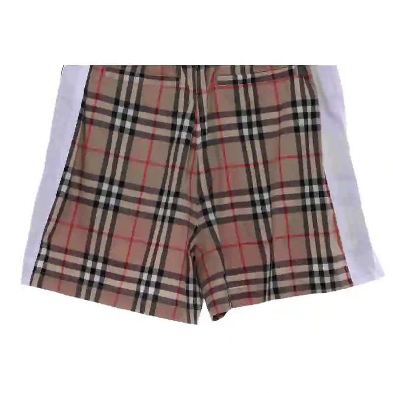 Bstsneaker- Burberry Classic vintage plaid patchwork webbing shorts 150