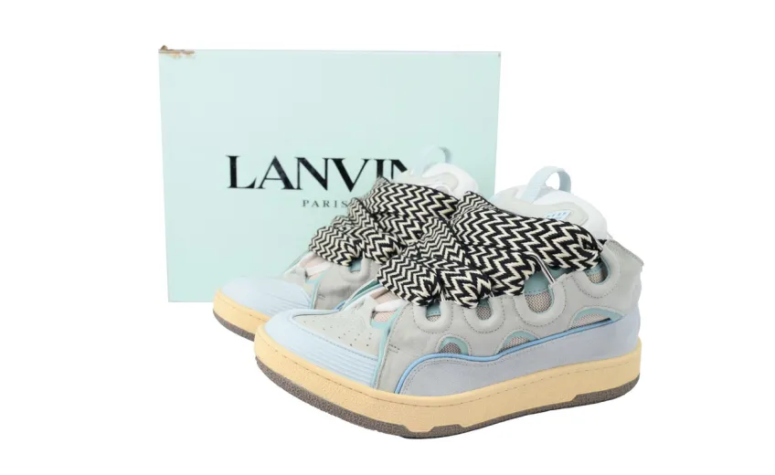 Bstsneaker- LANVIN Top Version White Blue