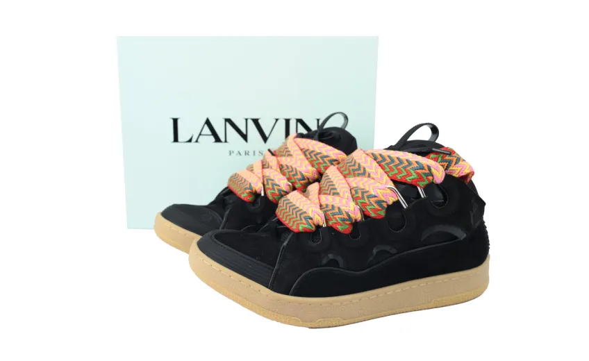 Bstsneaker- Lanvin Leather Curb Black  FM-SKRK11-DRAG-A2010