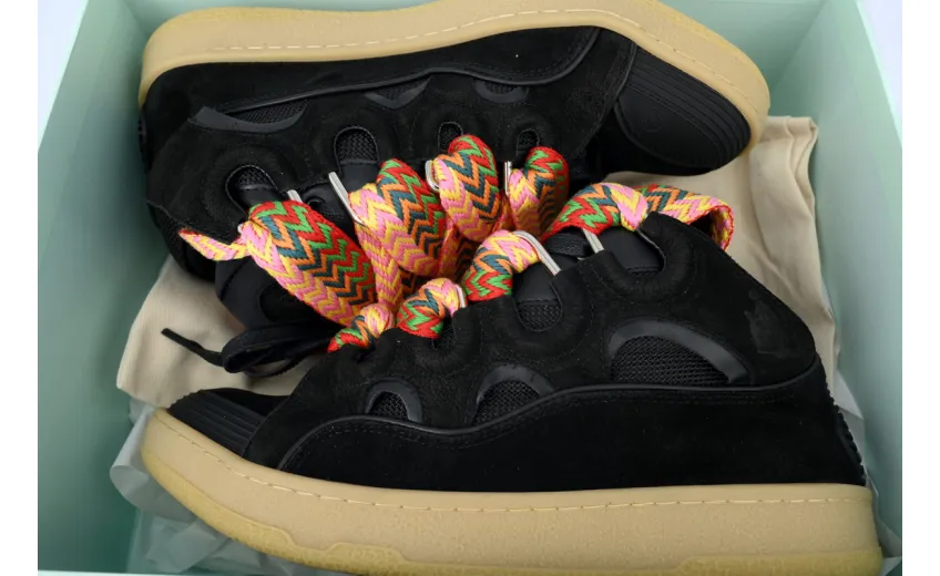 Bstsneaker- Lanvin Leather Curb Black  FM-SKRK11-DRAG-A2010