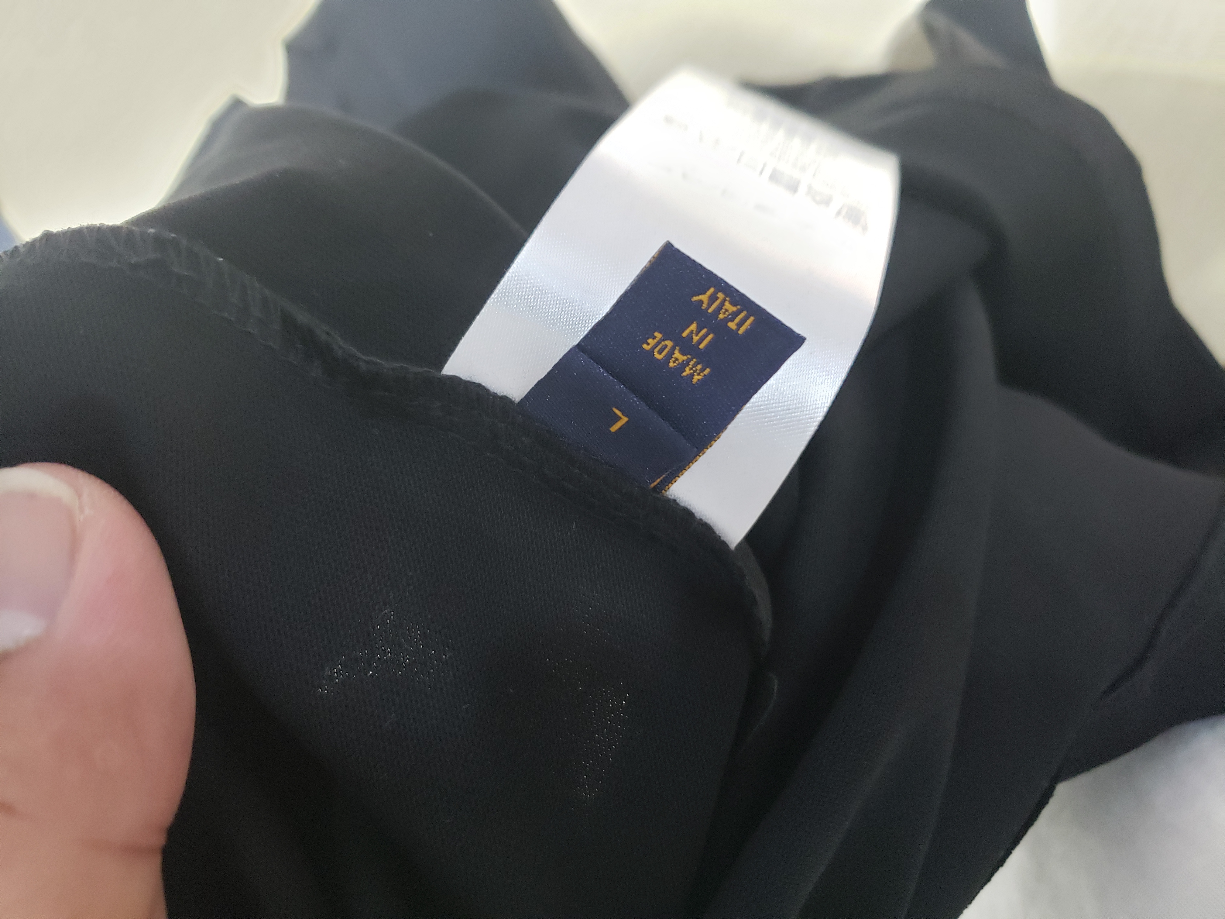 Bstsneaker-Louis Vuitton LV Flocked Logo Short-Sleeved T-shirt 130