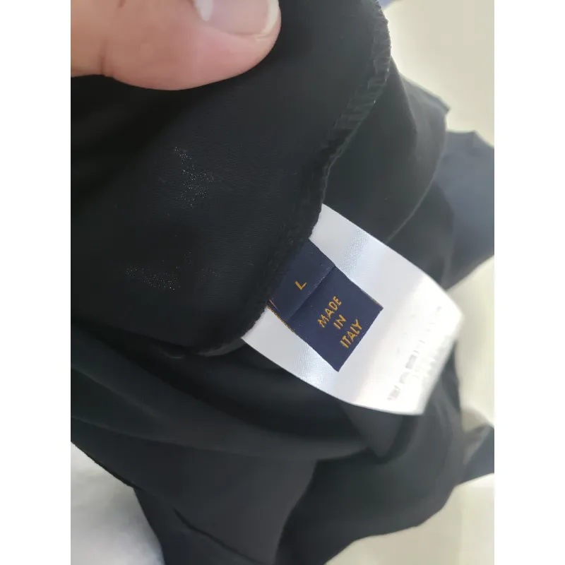 Bstsneaker-Louis Vuitton LV Flocked Logo Short-Sleeved T-shirt 130