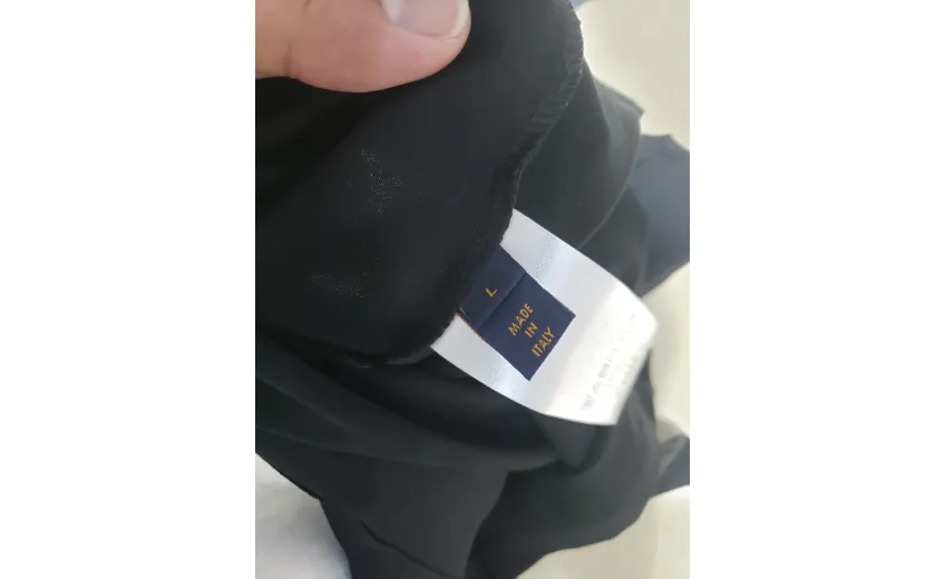 Bstsneaker-Louis Vuitton LV Flocked Logo Short-Sleeved T-shirt 130