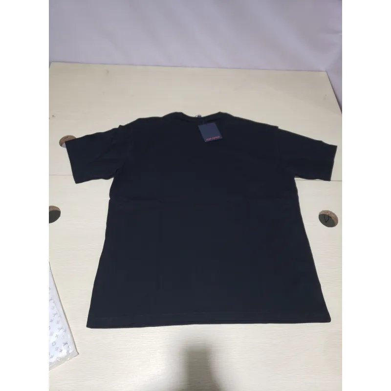 Bstsneaker-Louis Vuitton LV Flocked Logo Short-Sleeved T-shirt 130