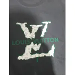 Bstsneaker-Louis Vuitton LV Flocked Logo Short-Sleeved T-shirt 130