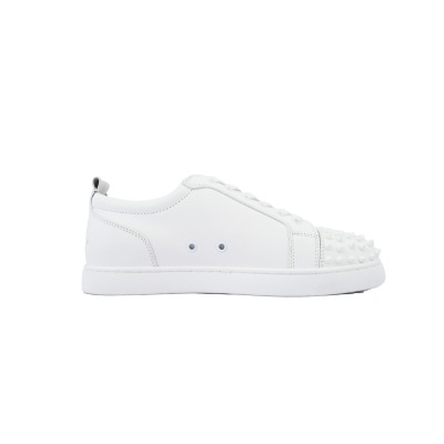 Bstsneaker- Christian Louboutin Louis Junior Spikes Sneaker Leather White 02