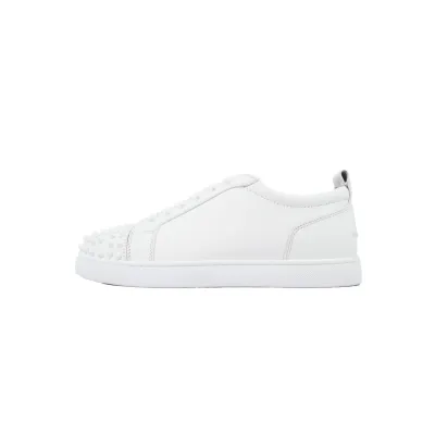 Bstsneaker- Christian Louboutin Louis Junior Spikes Sneaker Leather White 01