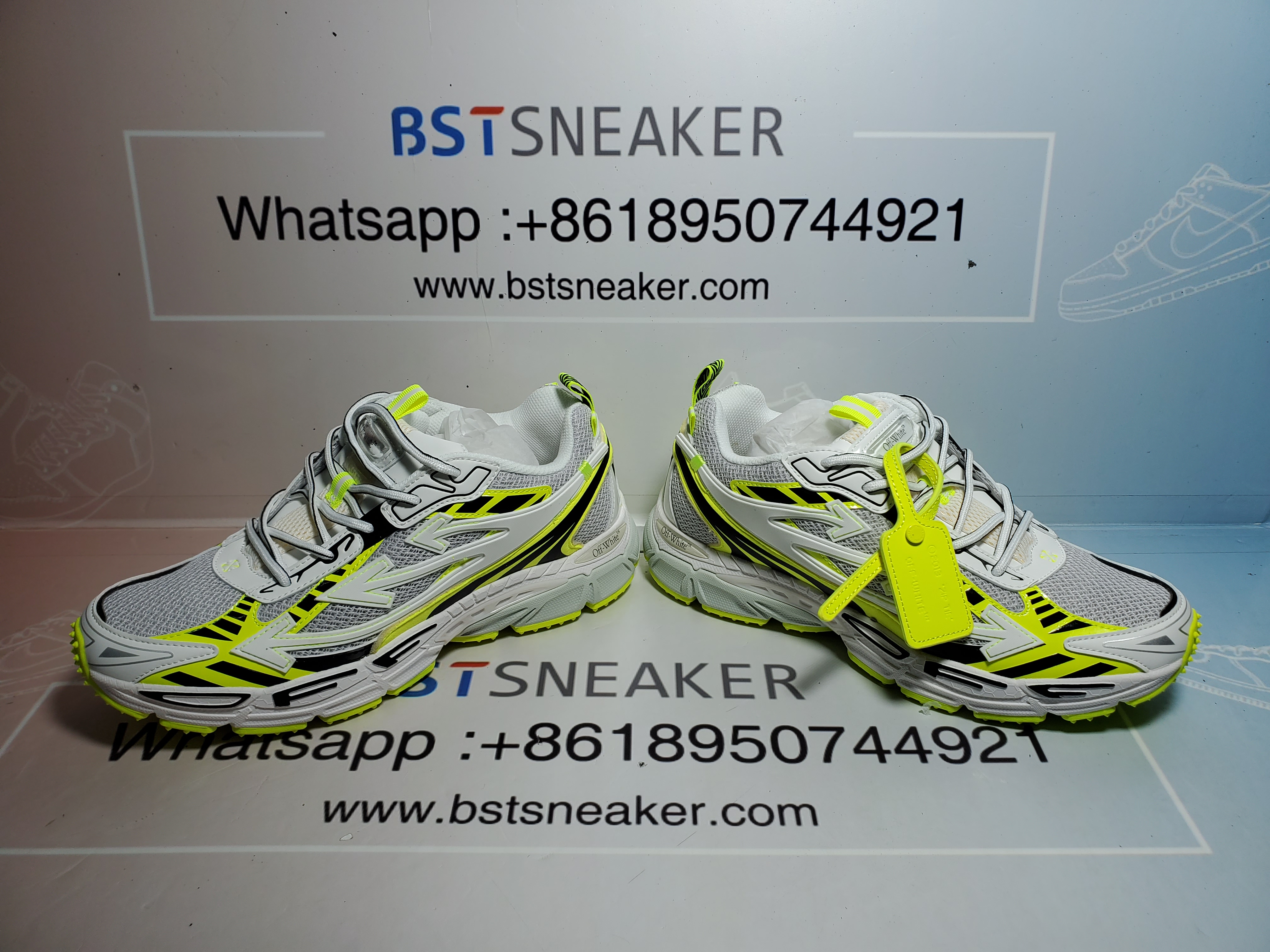 Bstsneaker-OFF WHITE Out Of Fluorescent Green OMIA295F24 FAB00 10011