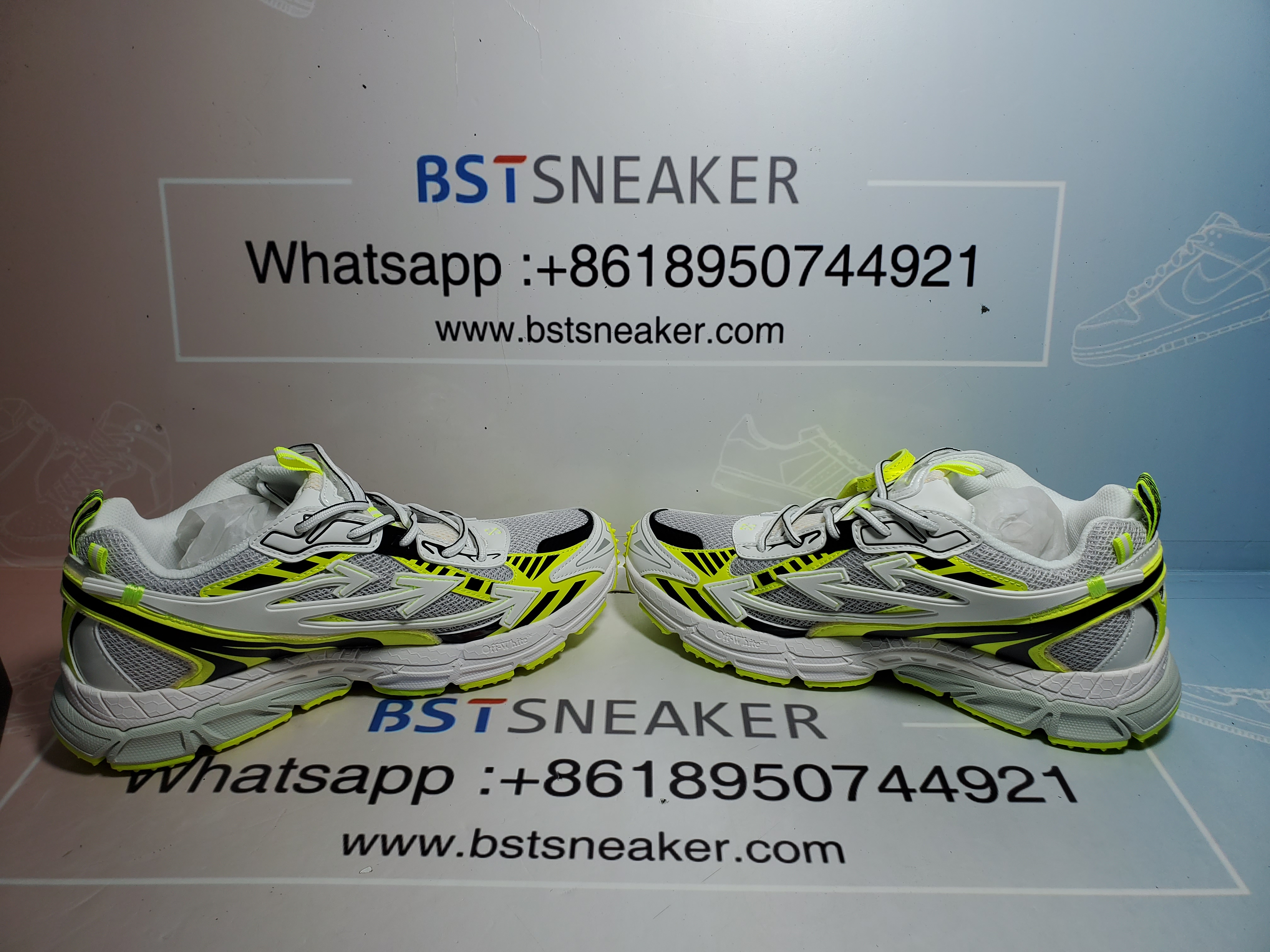Bstsneaker-OFF WHITE Out Of Fluorescent Green OMIA295F24 FAB00 10011