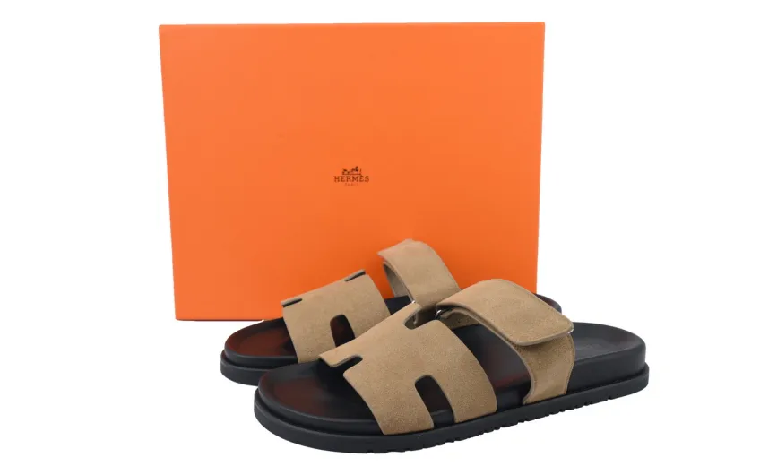 Bstsneaker- HERMES Chypre Sandal Brown Fluff Slippers H222100Z 02340