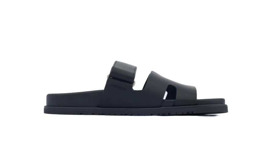 Bstsneaker- HERMES Chypre Sandal Black Slippers H222100Z 02340