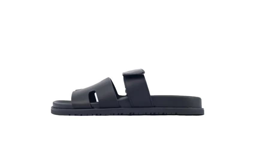 Bstsneaker- HERMES Chypre Sandal Black Slippers H222100Z 02340