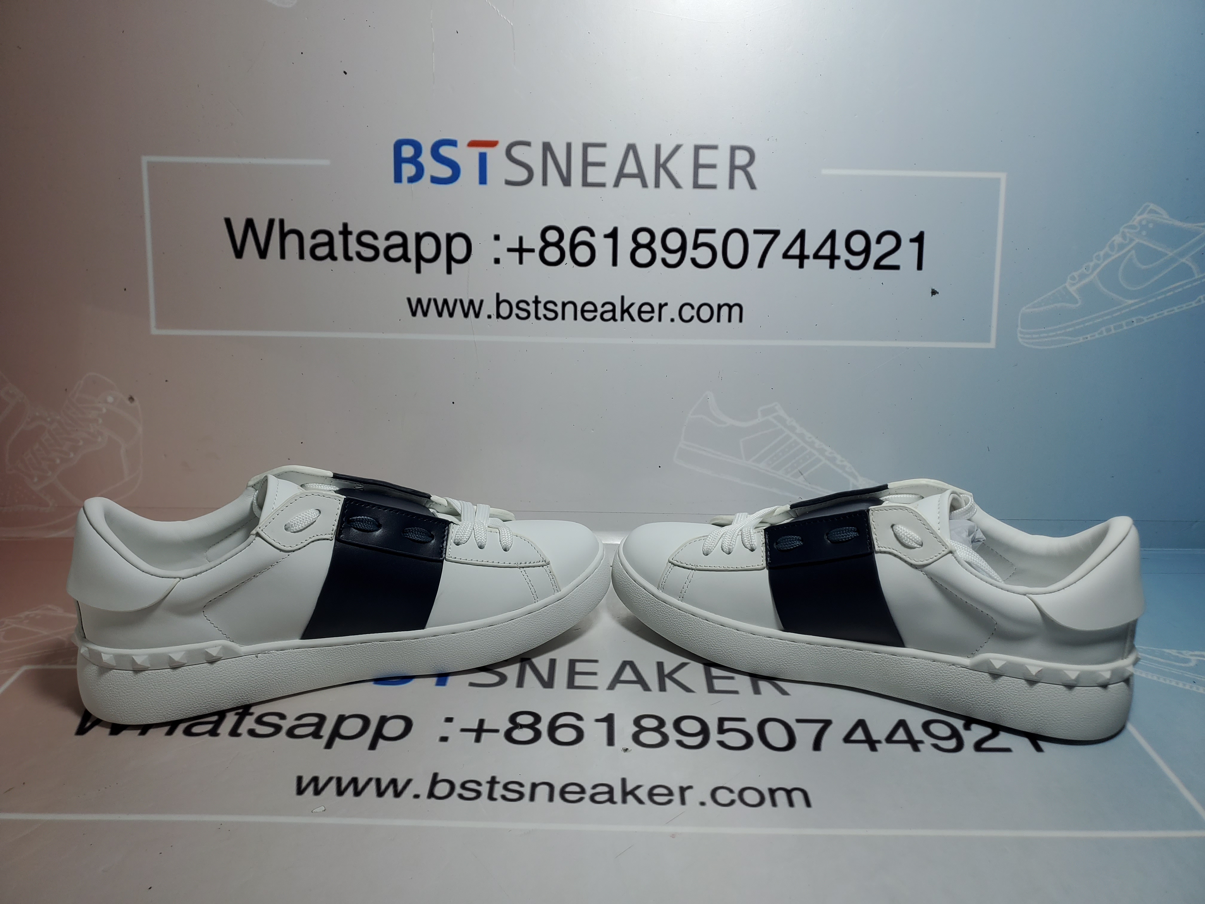 Bstsneaker-Valentino Rockstud White Blue