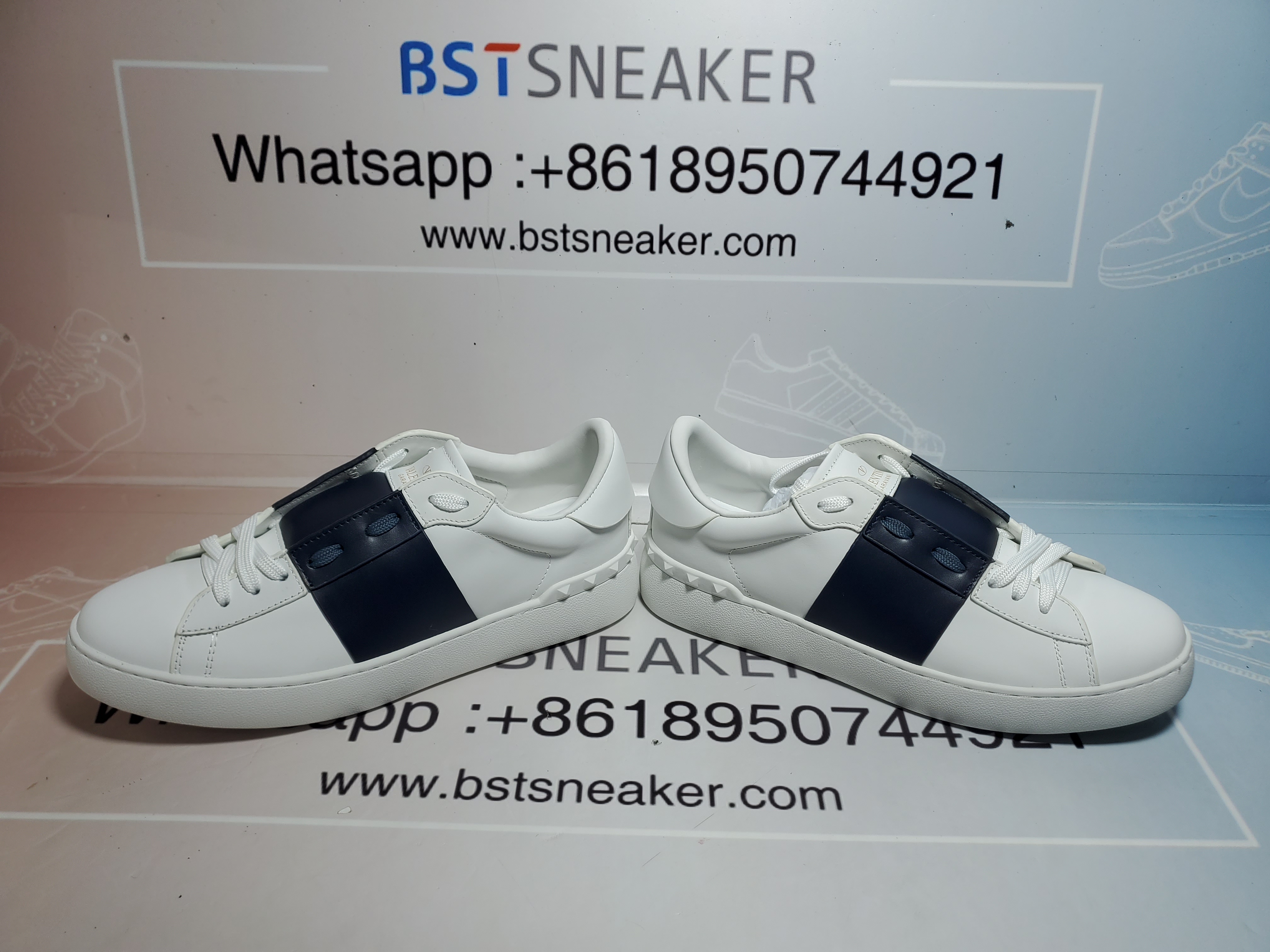 Bstsneaker-Valentino Rockstud White Blue