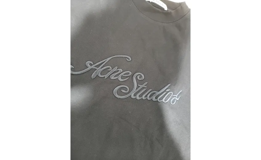 Bstsneaker-Acne Studios Logo Embroidered Cotton piqueT-Shirt 130 
