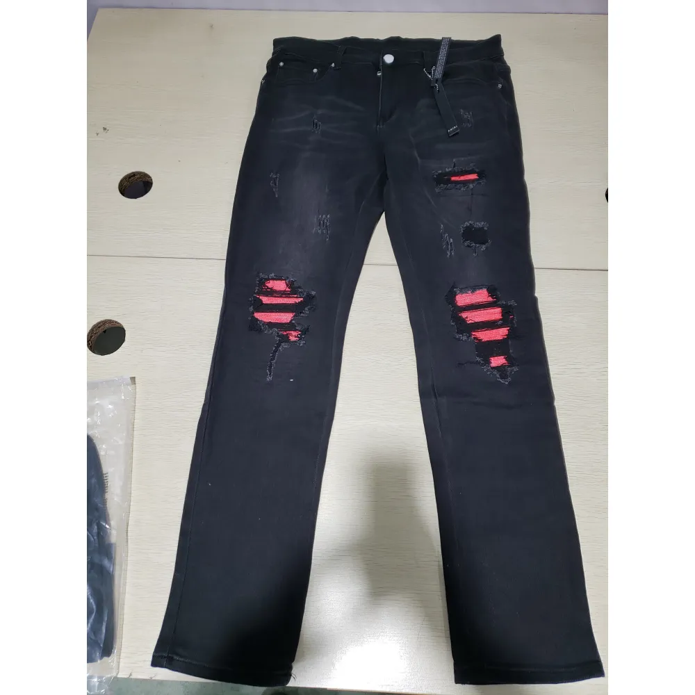 Bstsneaker-AMIRI pink ripped jeans 200