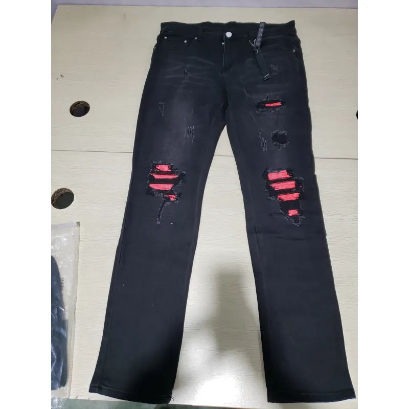 Bstsneaker-AMIRI pink ripped jeans 200
