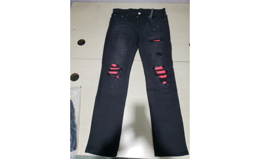 Bstsneaker-AMIRI pink ripped jeans 200