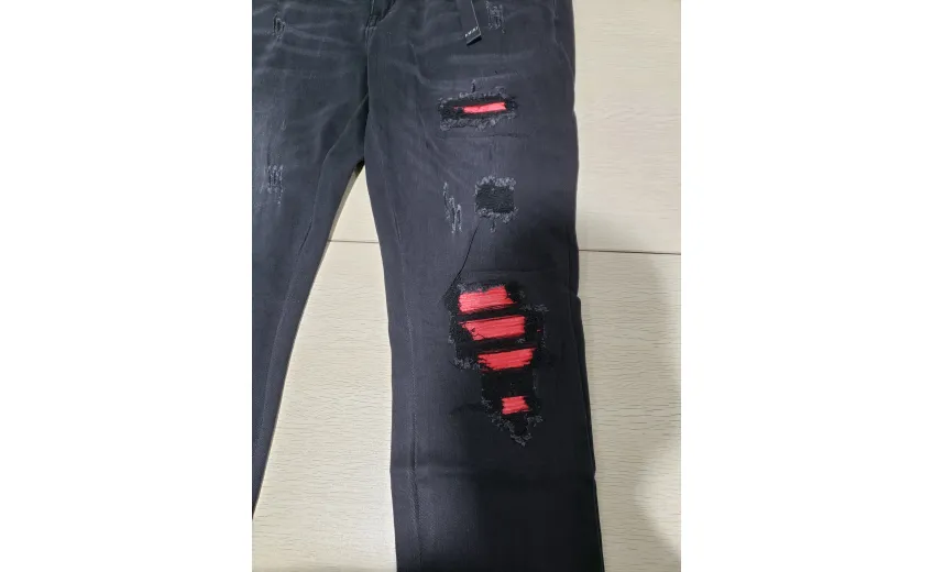 Bstsneaker-AMIRI pink ripped jeans 200