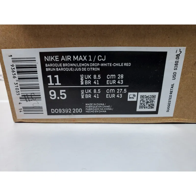 Bstsneaker-Travis Scott x Nike Air Max 1 Baroque Brown DO9392-200 