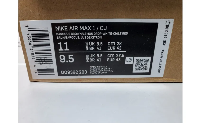 Bstsneaker-Travis Scott x Nike Air Max 1 Baroque Brown DO9392-200 