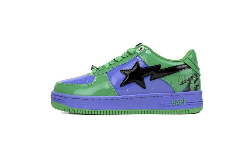 Bstsneaker-Bapesta A Bathing Ape Bape Sta Low The Hulk 1I73-291-904 