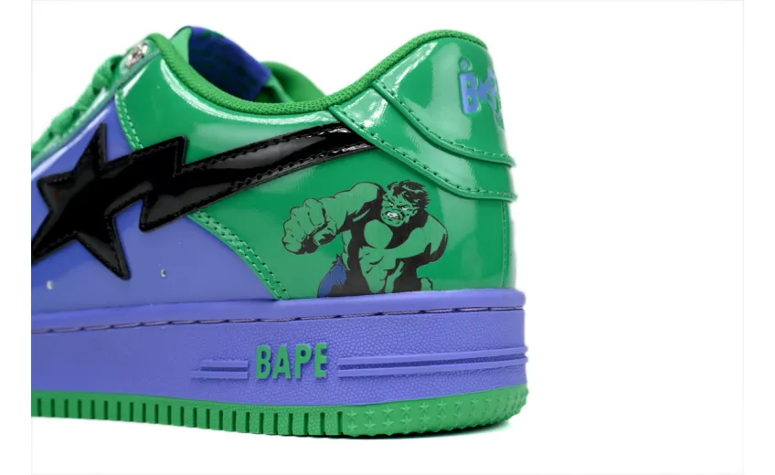 Bstsneaker-Bapesta A Bathing Ape Bape Sta Low The Hulk 1I73-291-904 