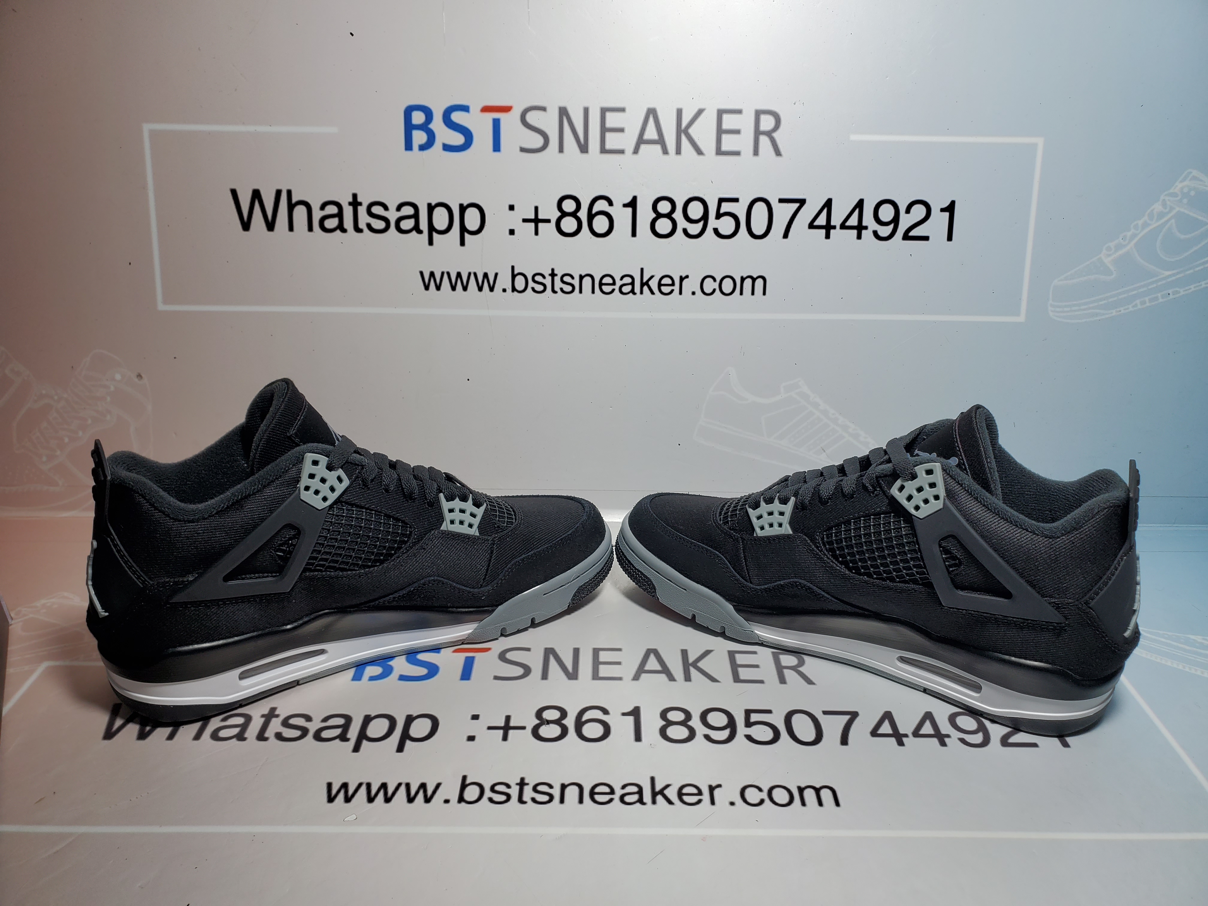 Bstsneaker- Air Jordan 4 Retro Black Canvas DH7138-006  