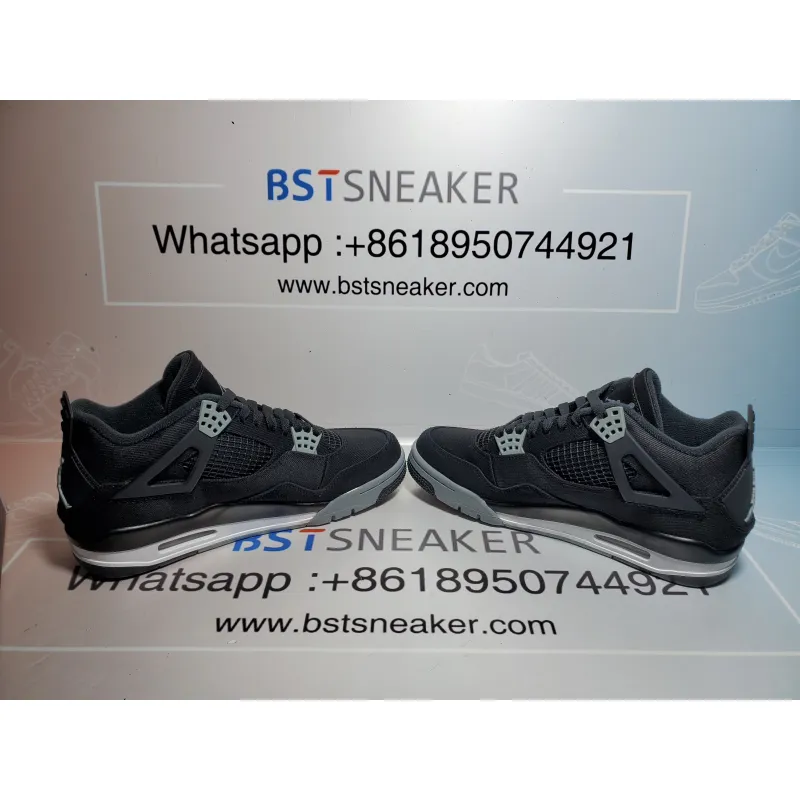 Bstsneaker- Air Jordan 4 Retro Black Canvas DH7138-006  