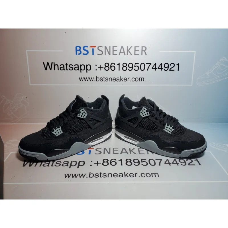 Bstsneaker- Air Jordan 4 Retro Black Canvas DH7138-006  