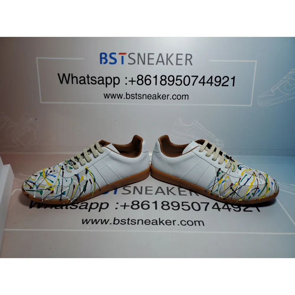 Bstsneaker-Maison Margiela White Paint Replica Sneakers 