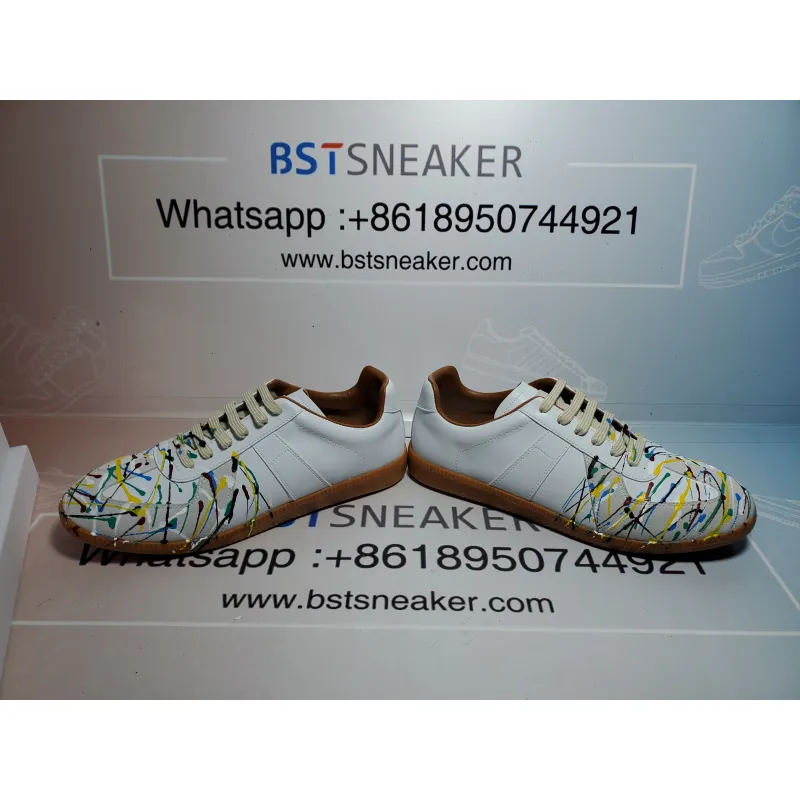 Bstsneaker-Maison Margiela White Paint Replica Sneakers 