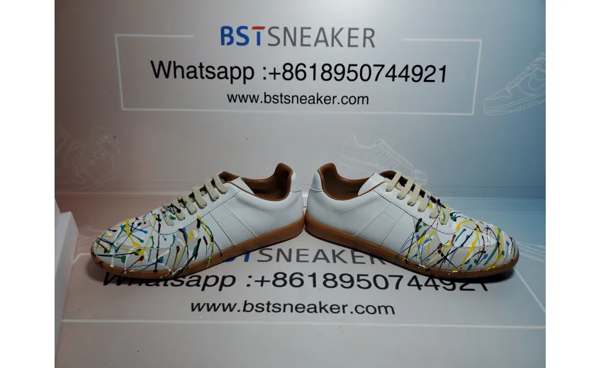 Bstsneaker-Maison Margiela White Paint Replica Sneakers 