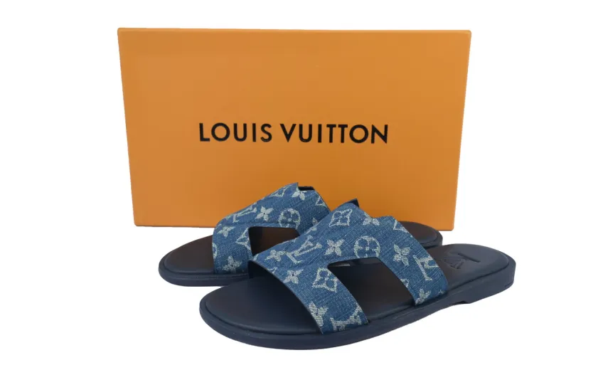 Bstsneaker- Louis Vuitton Oasis Blue Cloth Slippers