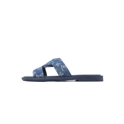 Bstsneaker- Louis Vuitton Oasis Blue Cloth Slippers 01