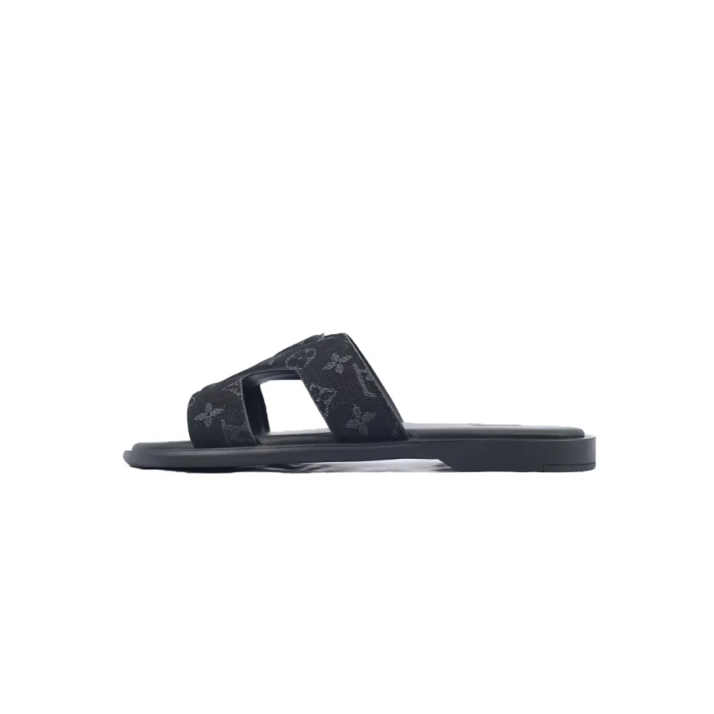 Bstsneaker- Louis Vuitton Oasis Black Cloth Slippers