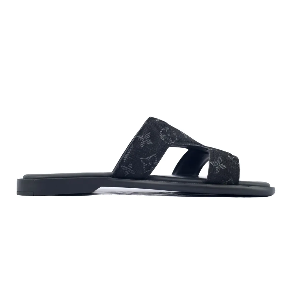 Bstsneaker- Louis Vuitton Oasis Black Cloth Slippers