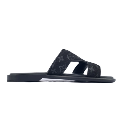 Bstsneaker- Louis Vuitton Oasis Black Cloth Slippers 02